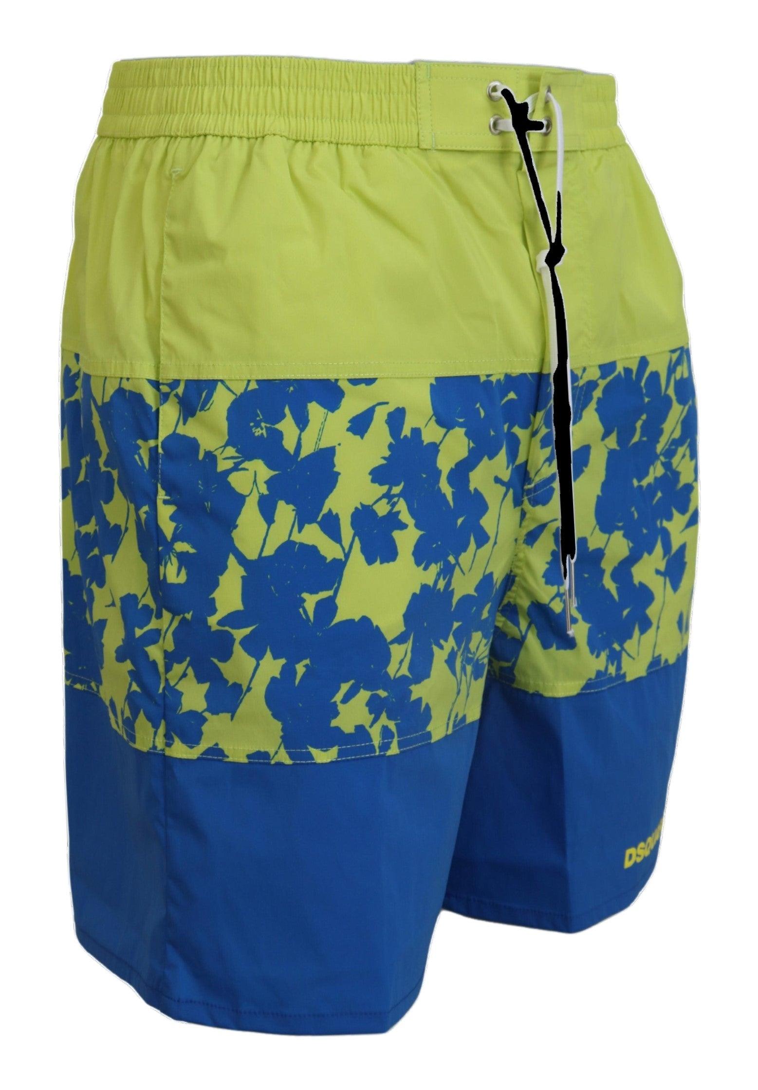 Dsquared² Exquisite Blue Green Swim Shorts Boxer - Arichezz.store