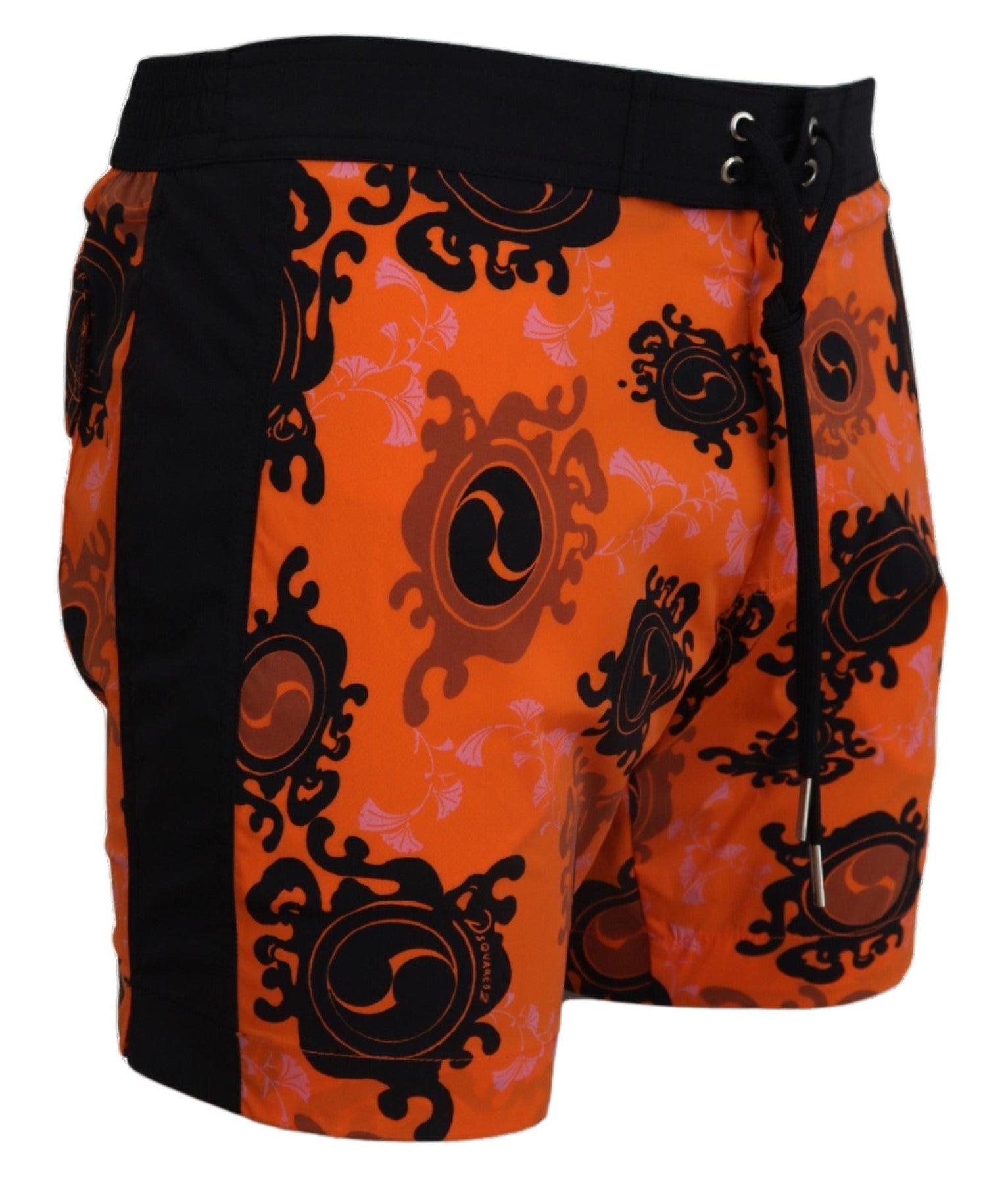 Dsquared² Chic Orange Swim Shorts Boxer for Men - Arichezz.store