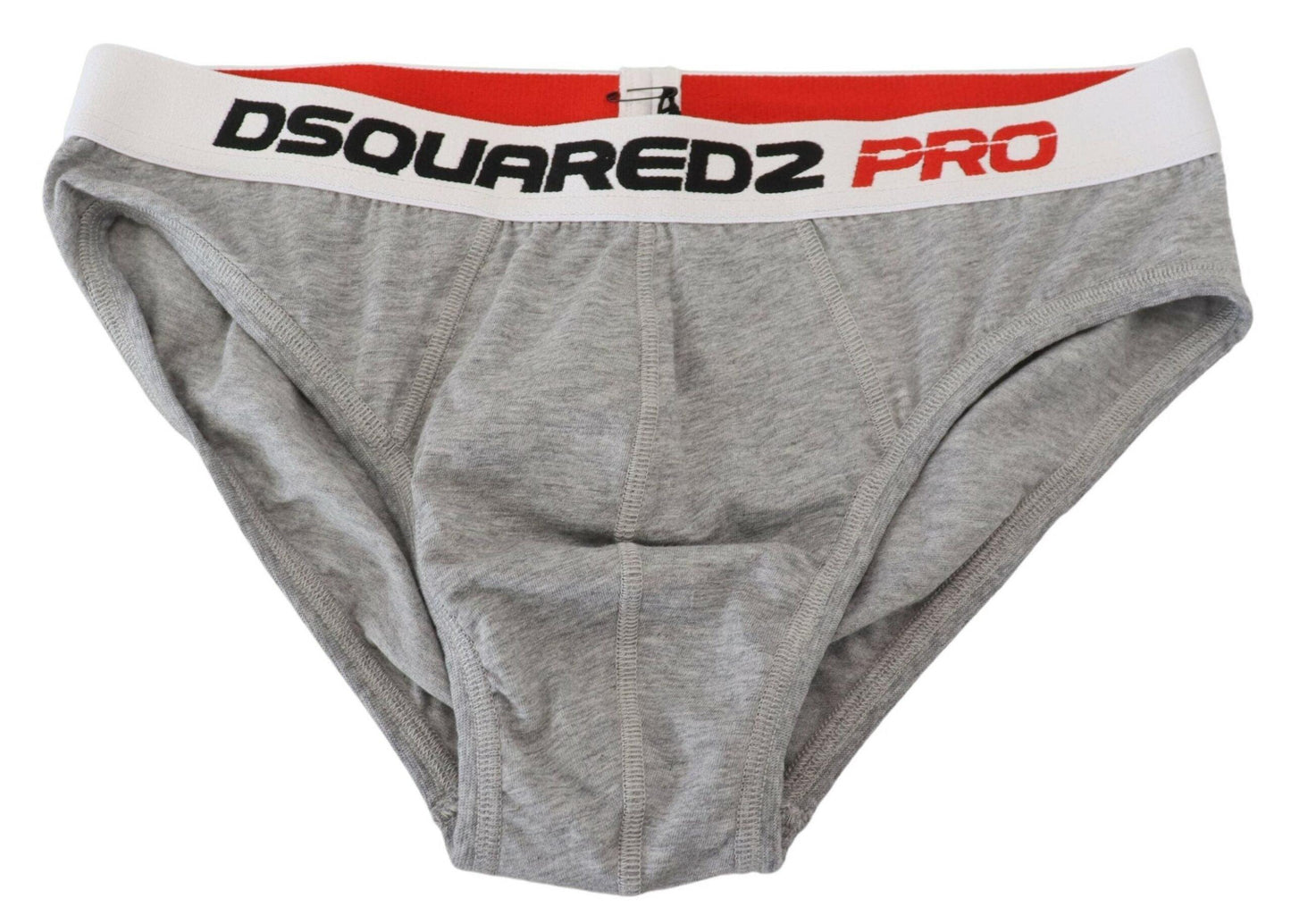 Dsquared² Elegant Gray Cotton Stretch Briefs - Arichezz.store