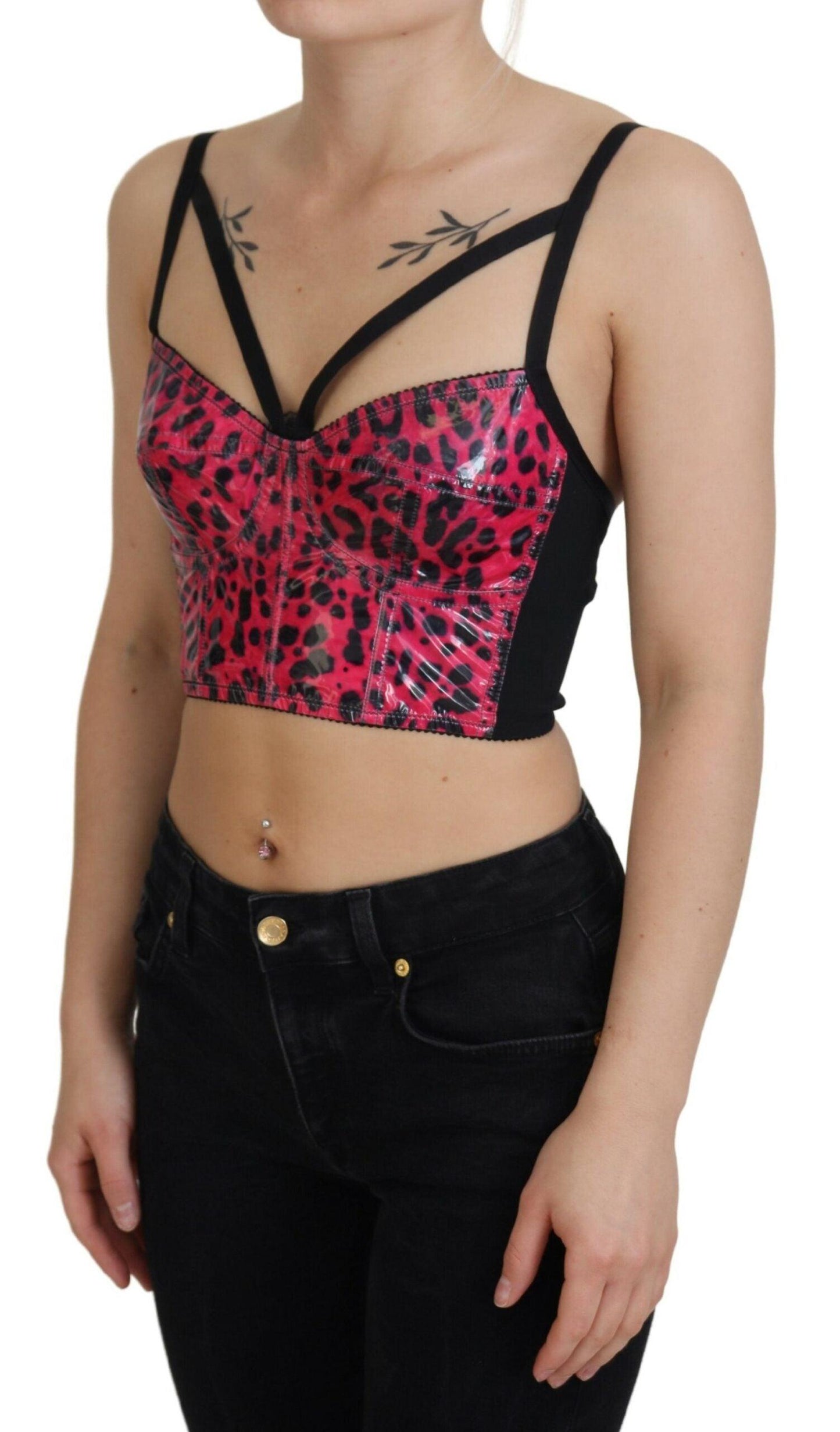 Dolce & Gabbana Leopard Print Bustier Corset Top - Arichezz.store