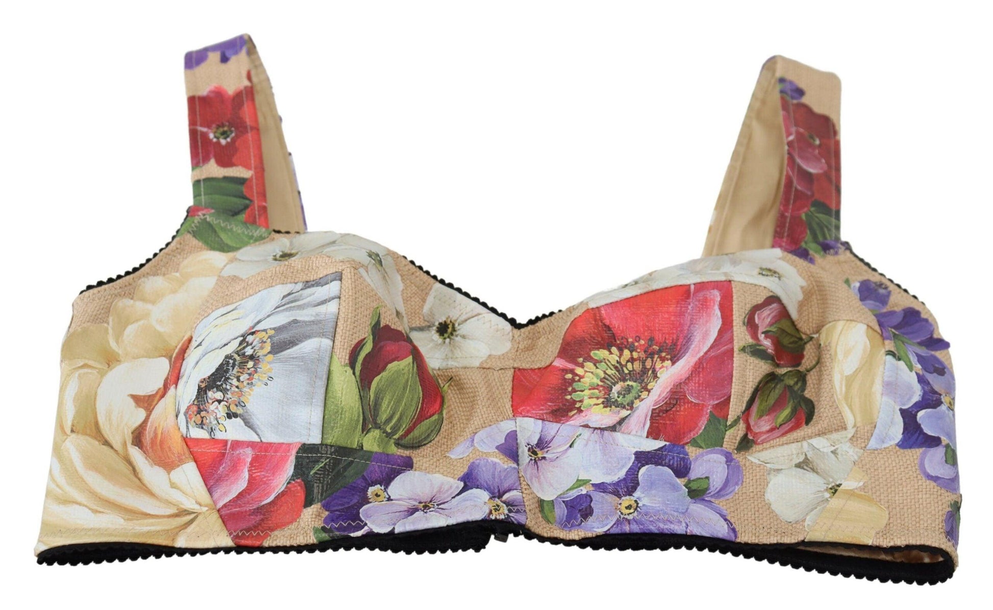 Dolce & Gabbana Floral Print Bustier Crop Top - Arichezz.store