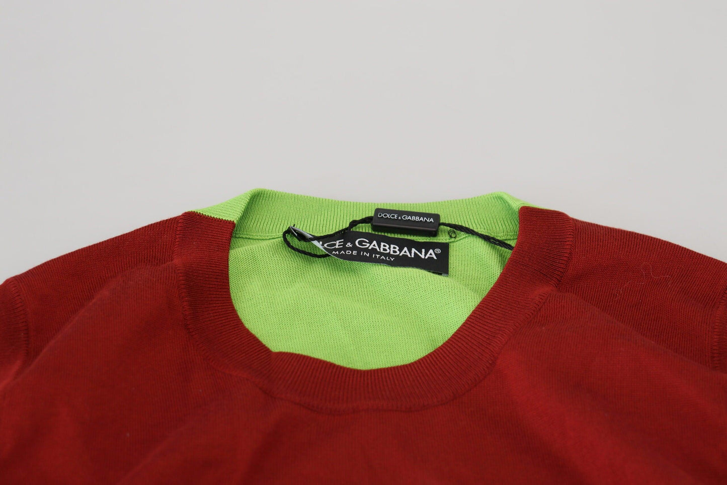 Dolce & Gabbana Elegant Silk Casual Top Red Green - Arichezz.store