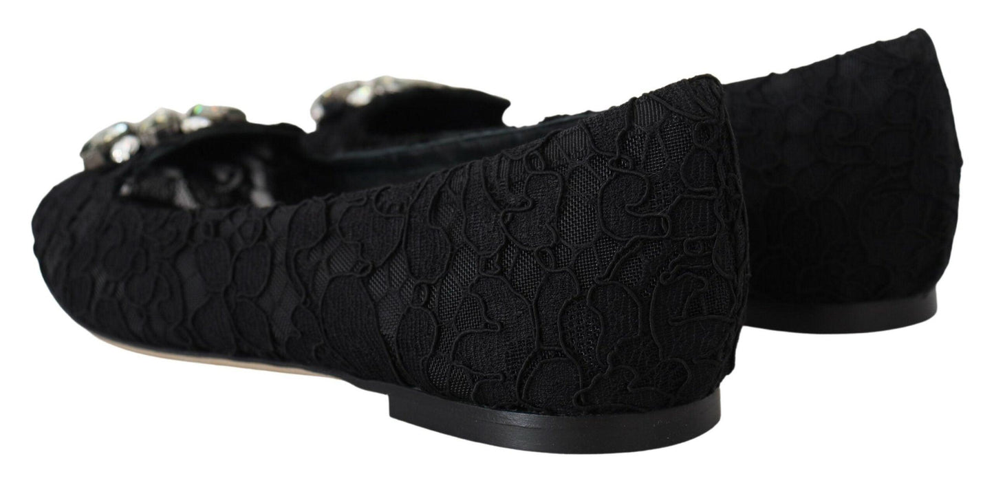 Dolce & Gabbana Elegant Floral Lace Flat Vally Shoes - Arichezz.store