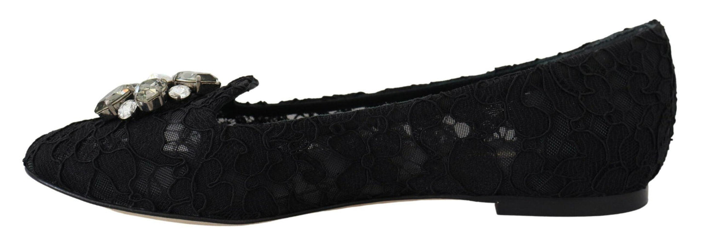 Dolce & Gabbana Elegant Floral Lace Flat Vally Shoes - Arichezz.store