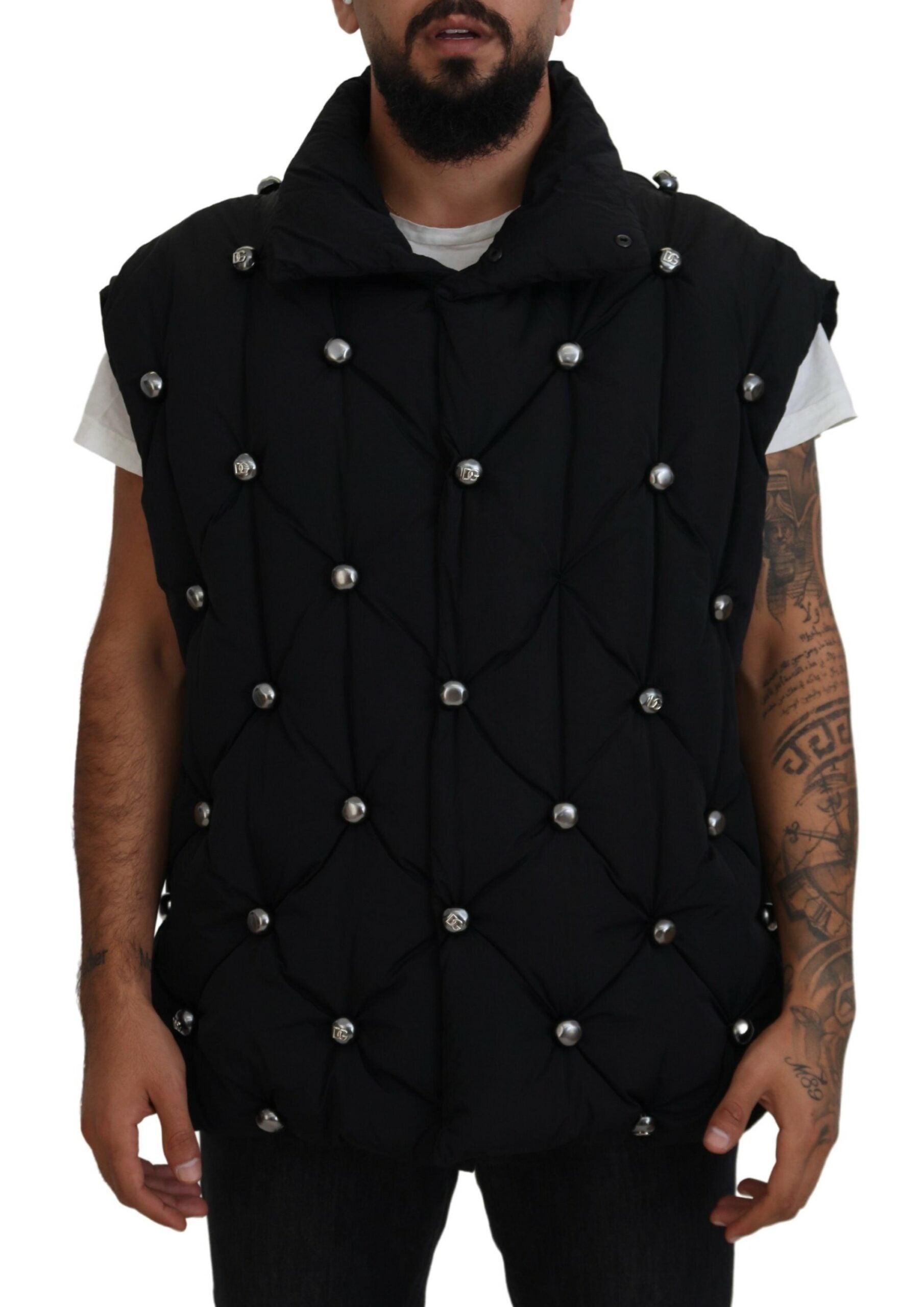 Dolce & Gabbana Elegant Black Sleeveless Vest Jacket - Arichezz.store