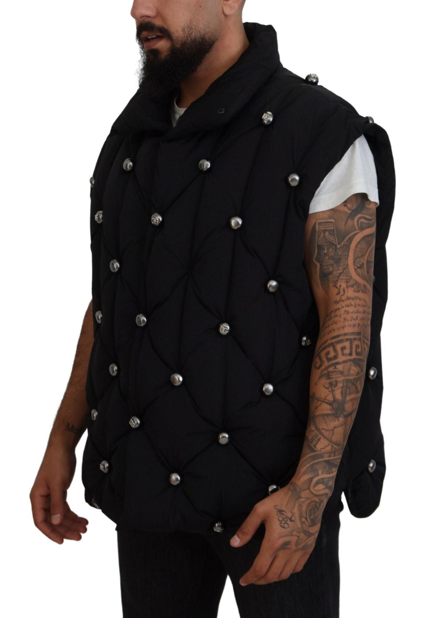 Dolce & Gabbana Elegant Black Sleeveless Vest Jacket - Arichezz.store