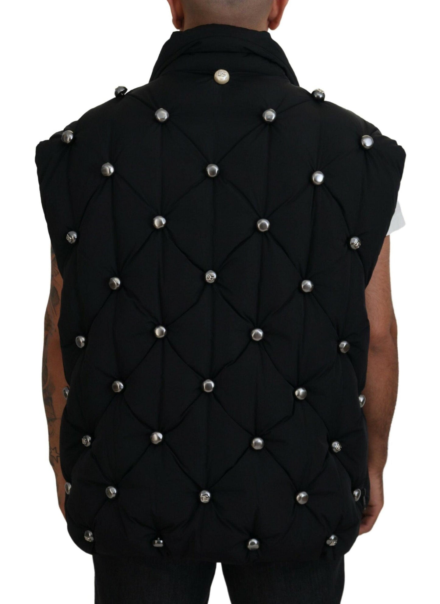 Dolce & Gabbana Elegant Black Sleeveless Vest Jacket - Arichezz.store