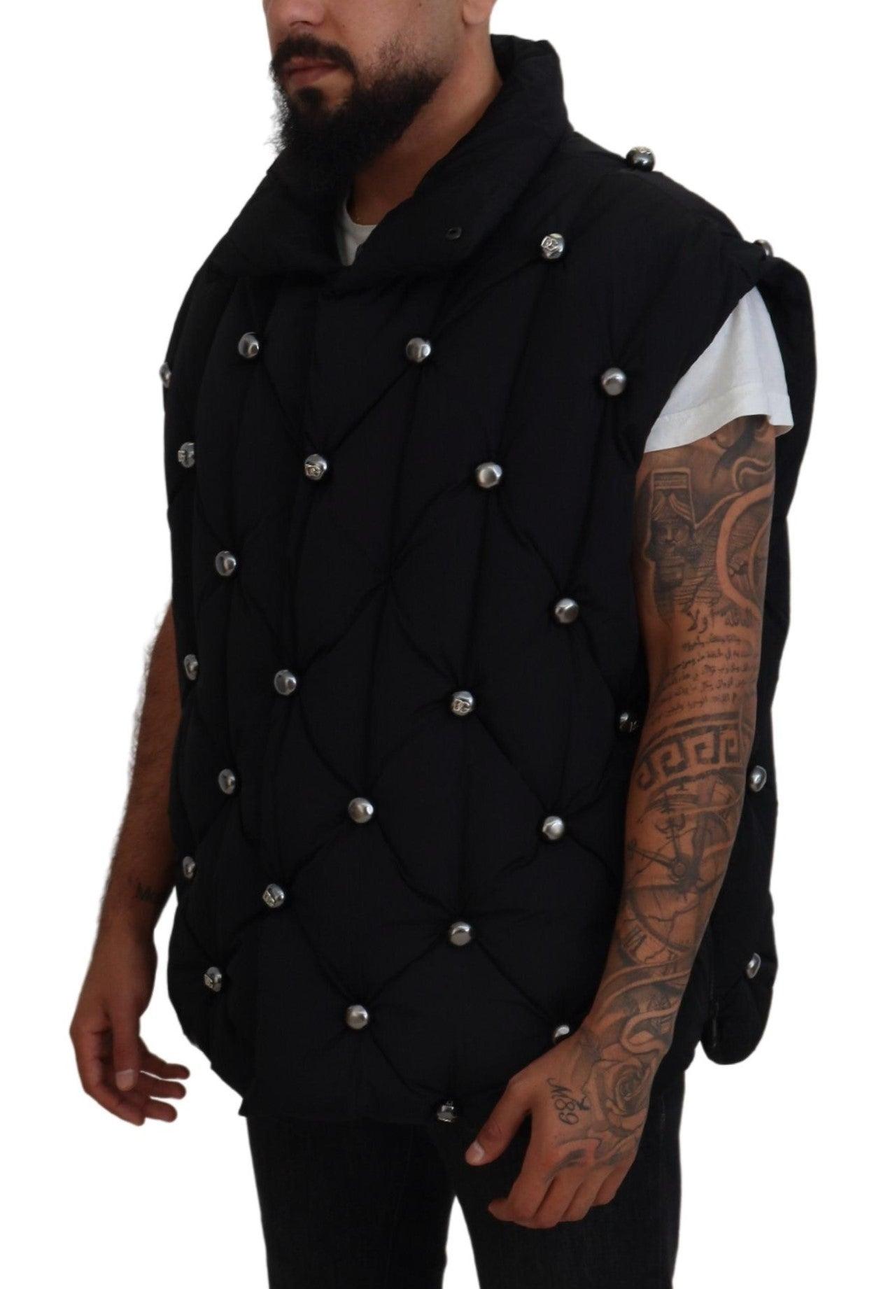 Dolce & Gabbana Elegant Black Sleeveless Vest Jacket - Arichezz.store