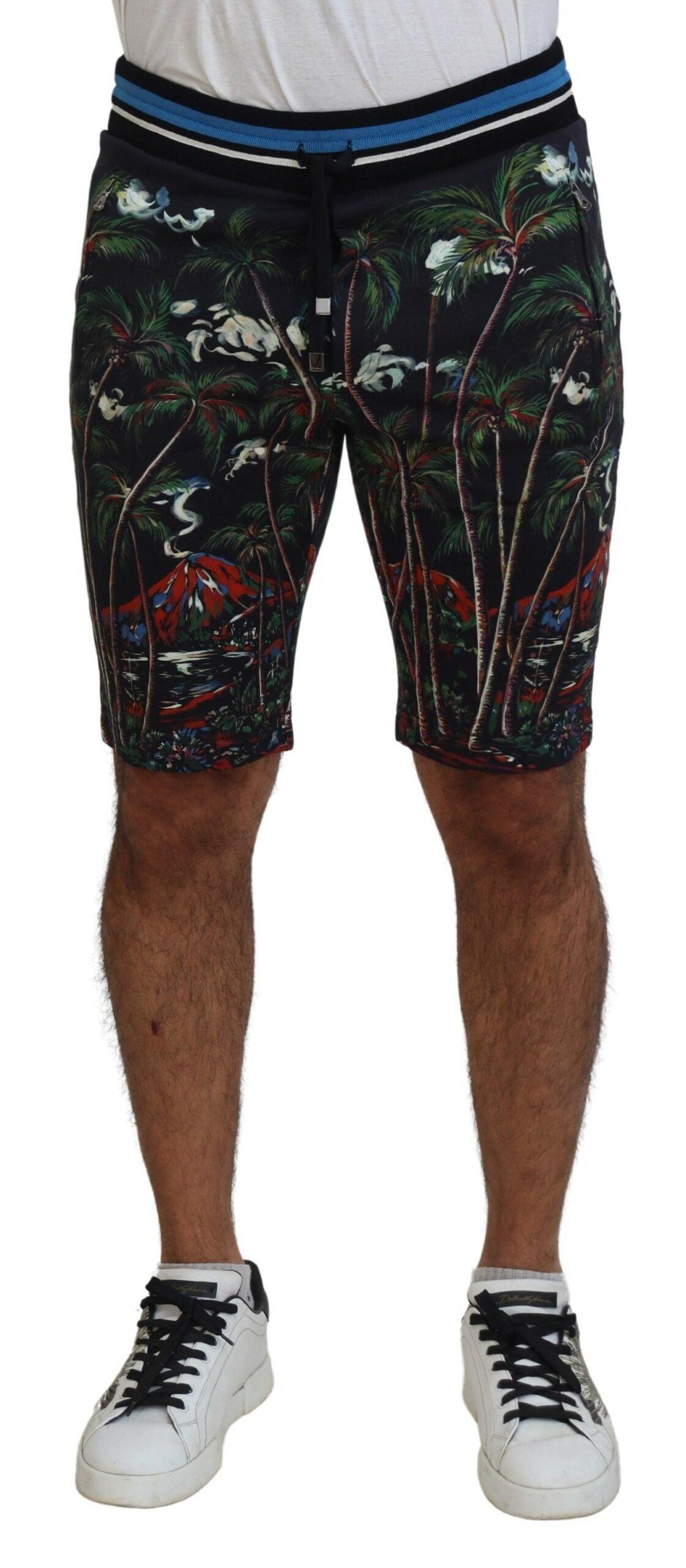 Dolce & Gabbana Volcano Print Casual Knee-Length Shorts - Arichezz.store