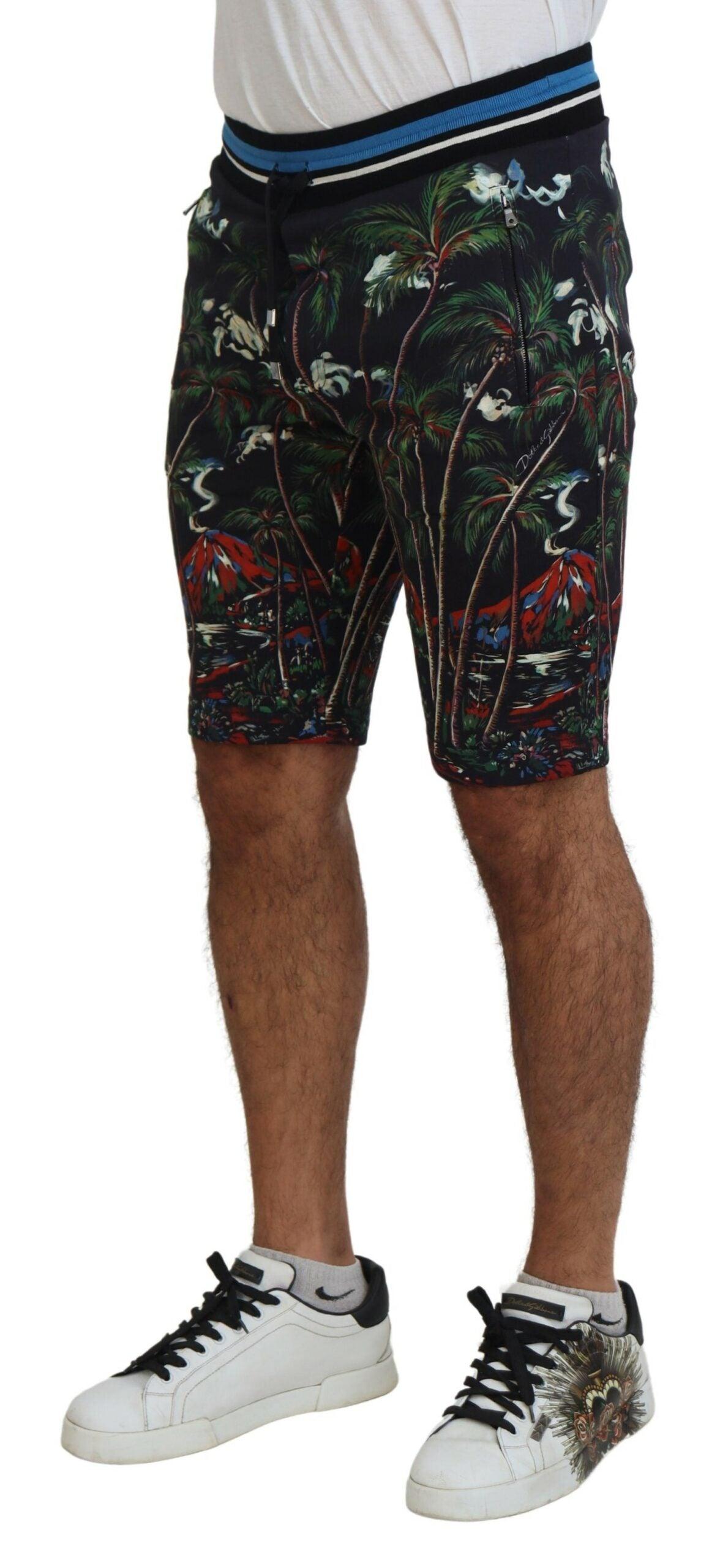 Dolce & Gabbana Volcano Print Casual Knee-Length Shorts - Arichezz.store