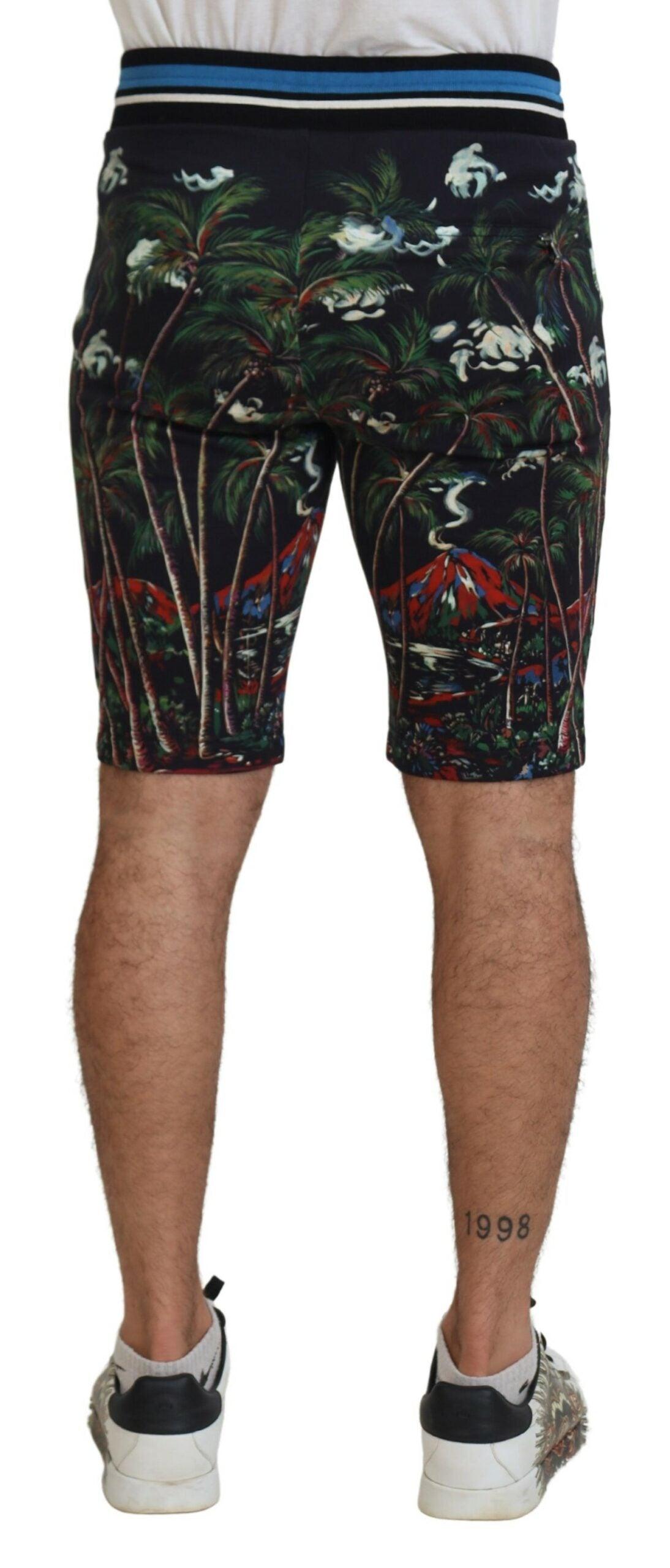 Dolce & Gabbana Volcano Print Casual Knee-Length Shorts - Arichezz.store