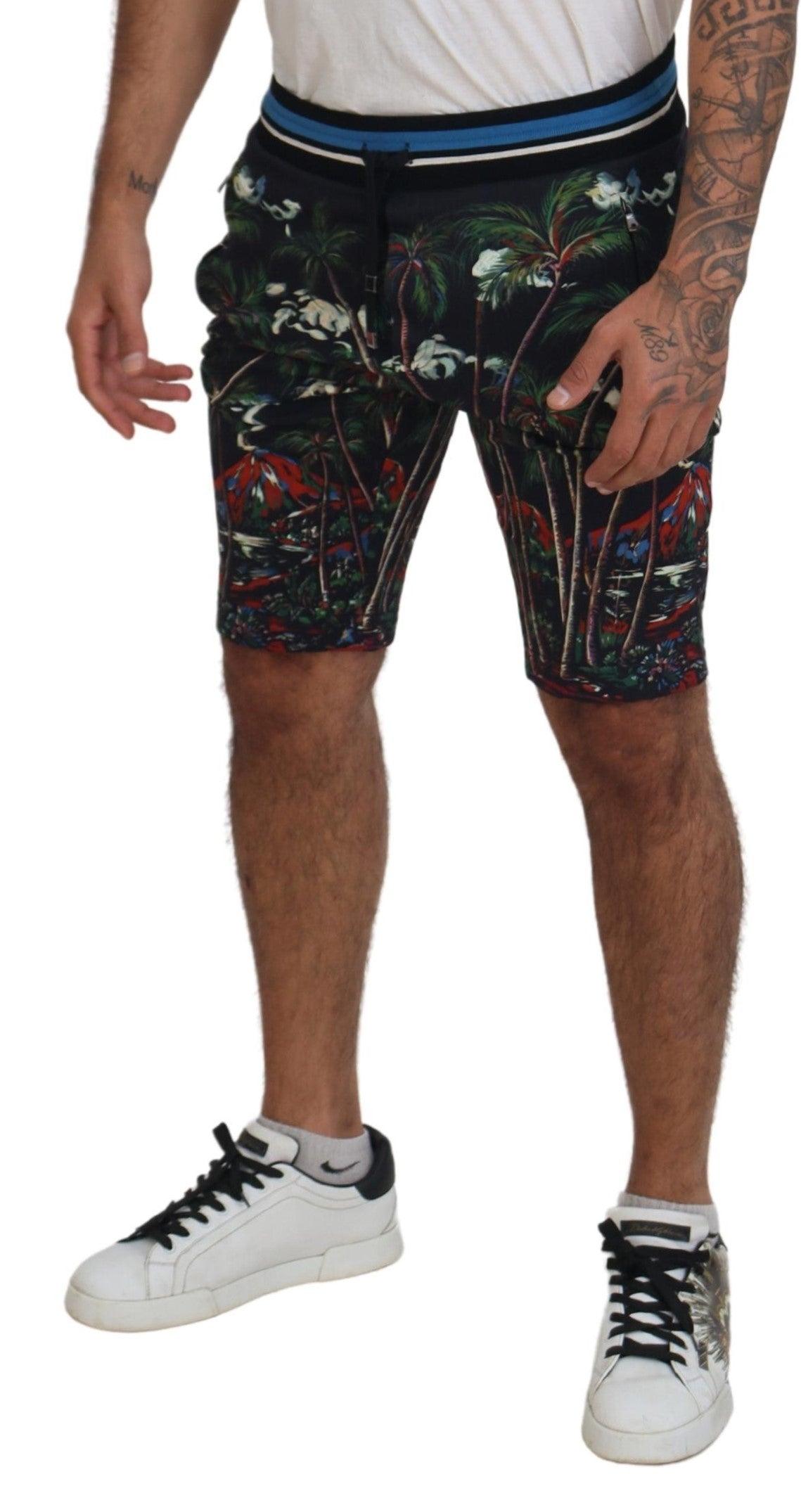 Dolce & Gabbana Volcano Print Casual Knee-Length Shorts - Arichezz.store