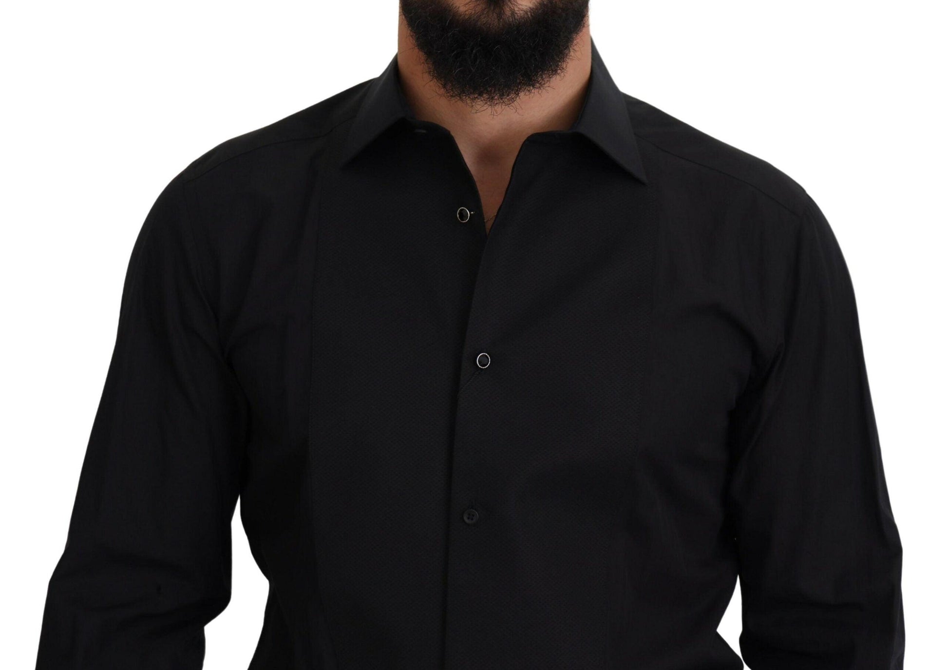 Dolce & Gabbana Elegant Black Formal Long Sleeve Shirt - Arichezz.store