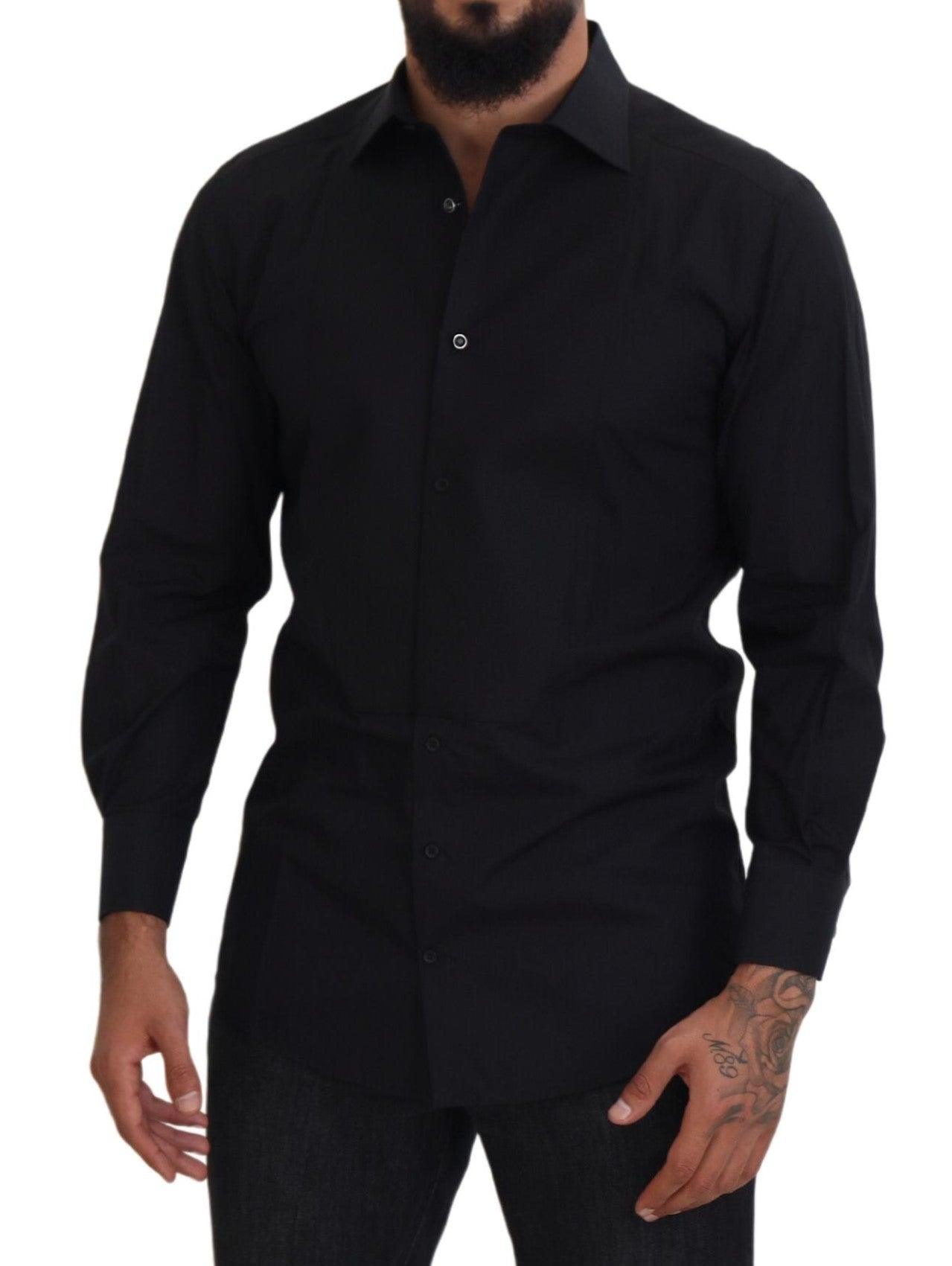 Dolce & Gabbana Elegant Black Formal Long Sleeve Shirt - Arichezz.store