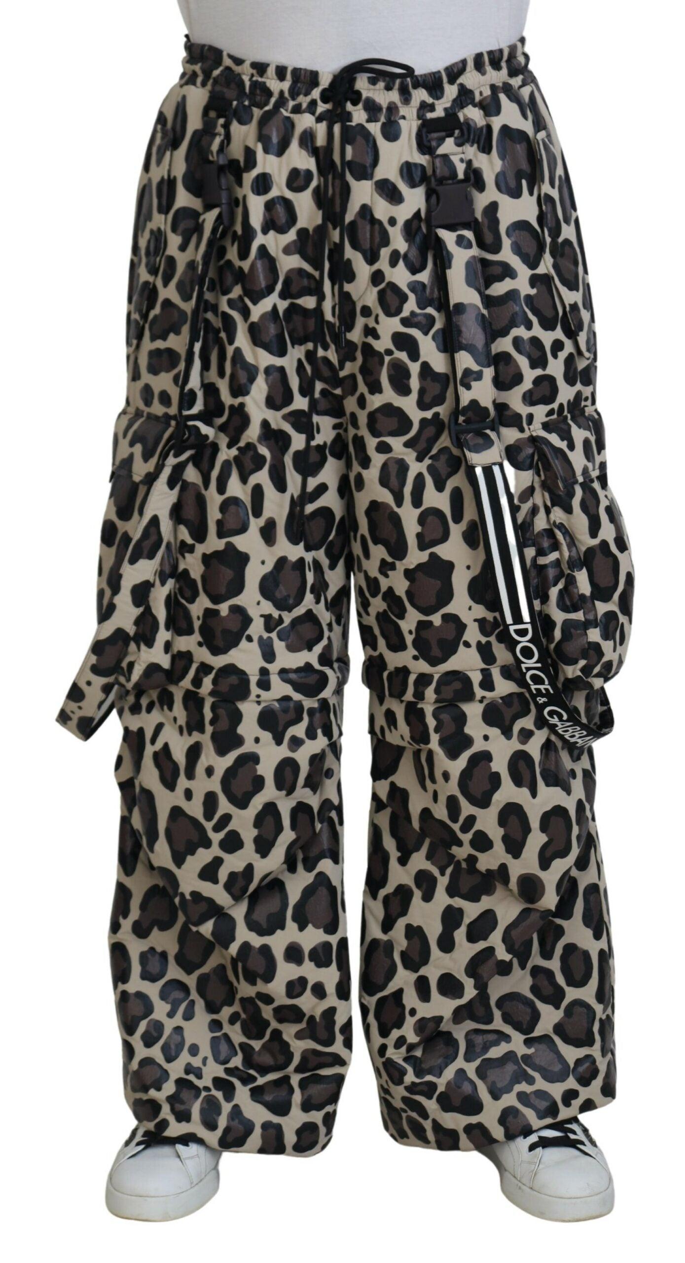 Dolce & Gabbana Multicolor Leopard Print Snow Pants - Arichezz.store