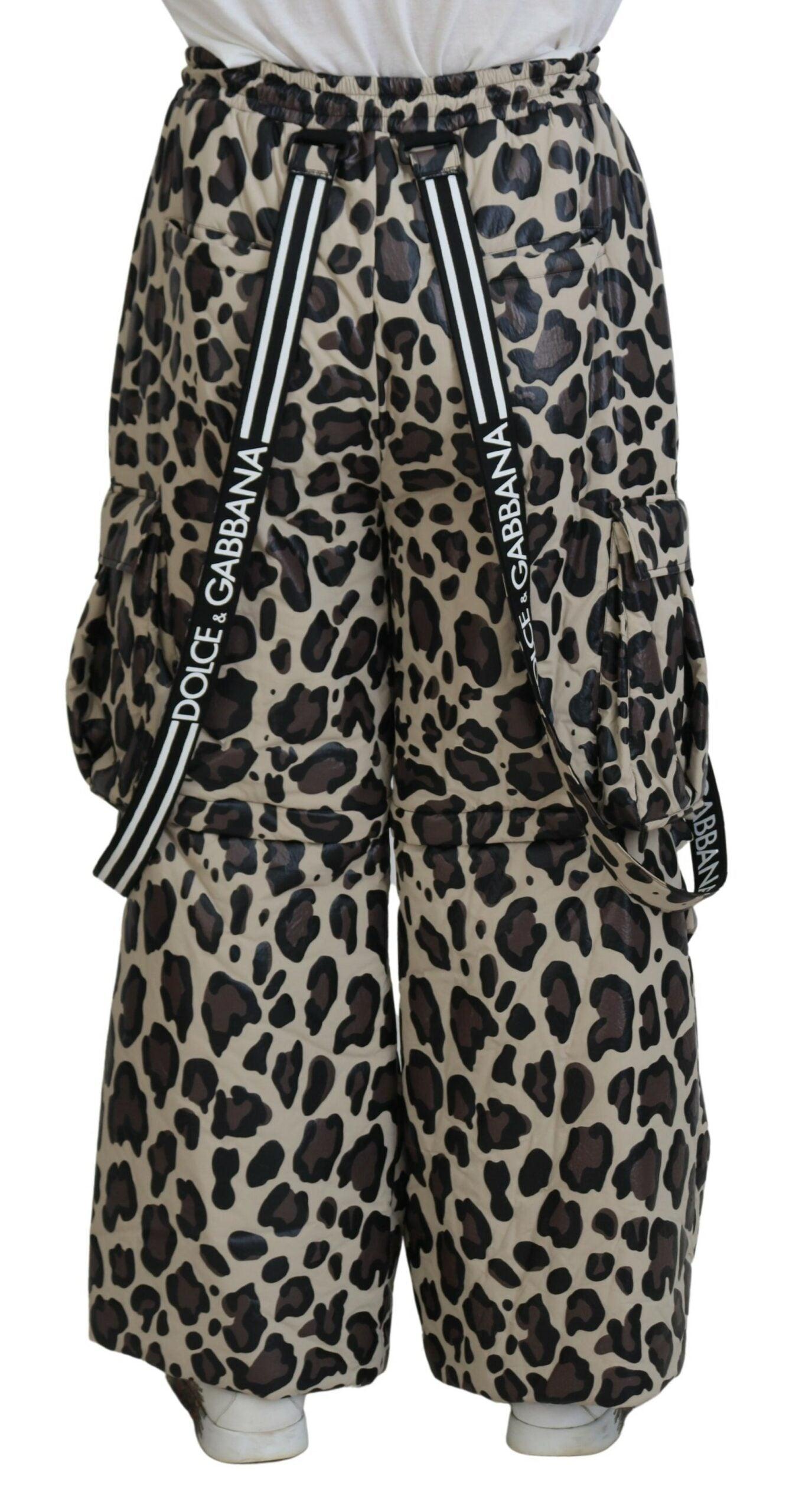 Dolce & Gabbana Multicolor Leopard Print Snow Pants - Arichezz.store