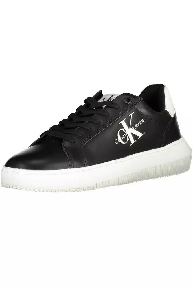 Calvin Klein Black Leather Men Sneaker - Arichezz.store