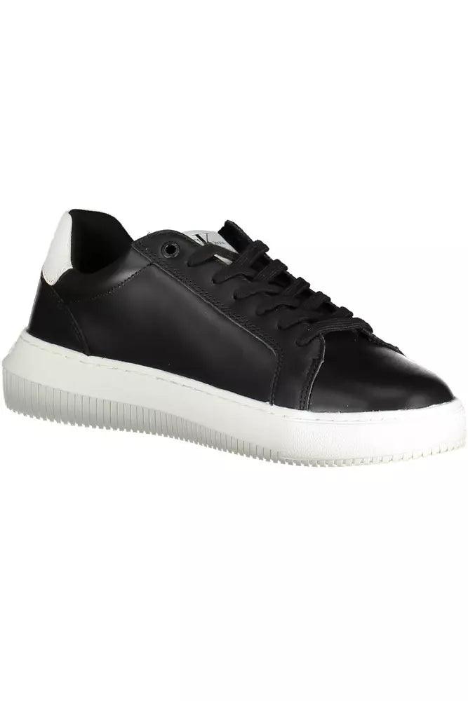 Calvin Klein Black Leather Men Sneaker - Arichezz.store