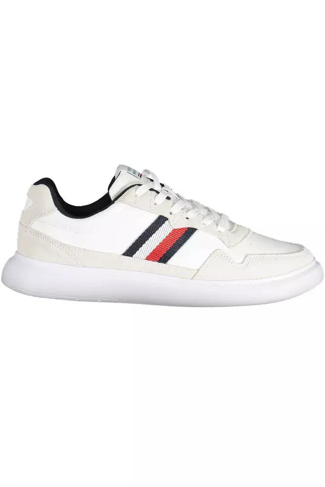 Tommy Hilfiger White Leather Men Sneaker - Arichezz.store