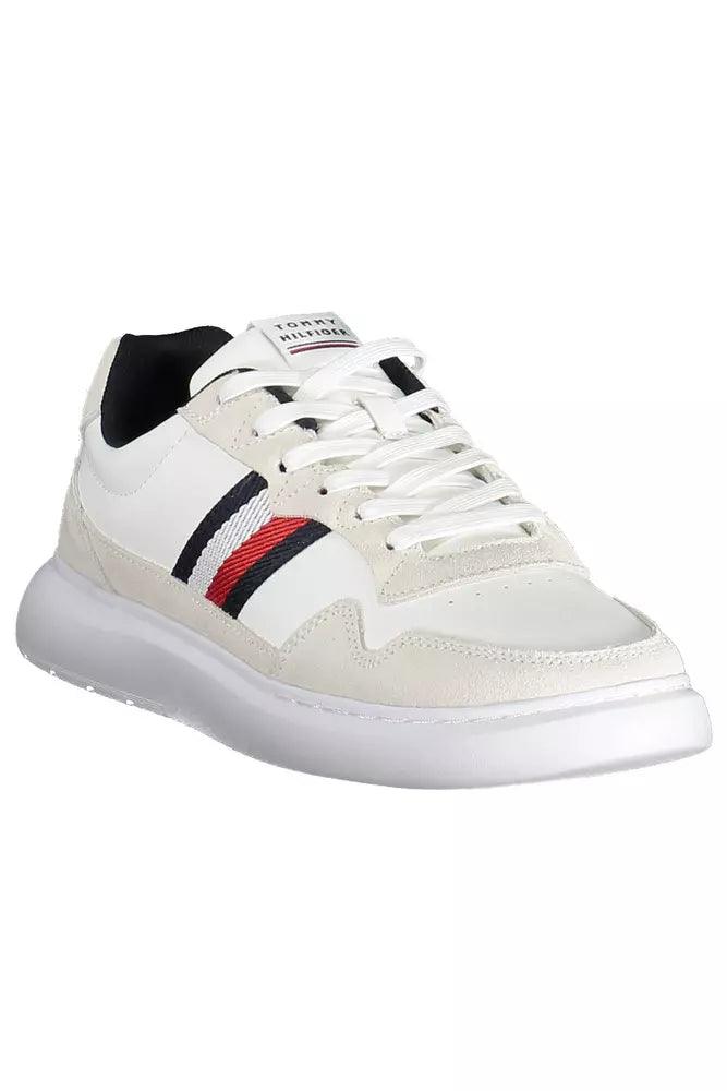 Tommy Hilfiger White Leather Men Sneaker - Arichezz.store