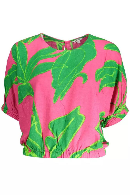 Desigual Pink Viscose Women Top - Arichezz.store