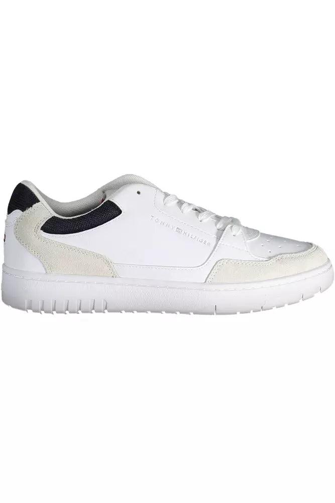 Tommy Hilfiger White Leather Men Sneaker - Arichezz.store