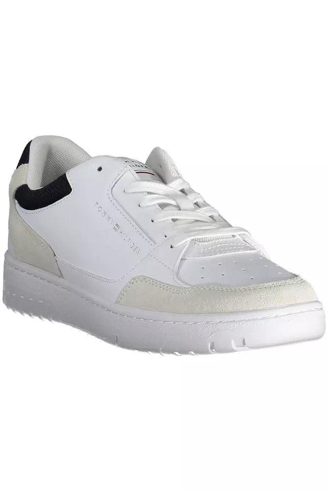 Tommy Hilfiger White Leather Men Sneaker - Arichezz.store