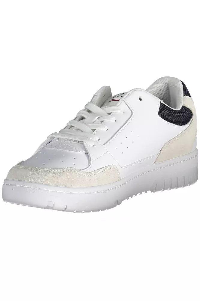 Tommy Hilfiger White Leather Men Sneaker - Arichezz.store