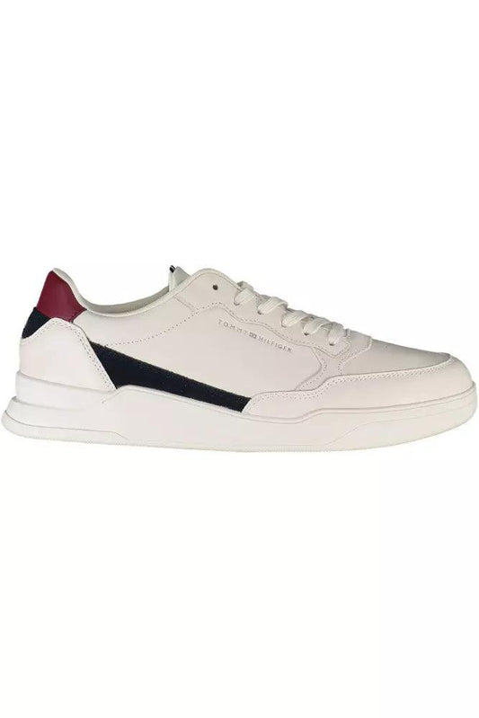 Tommy Hilfiger White Leather Men’s Sneakers - Arichezz.store