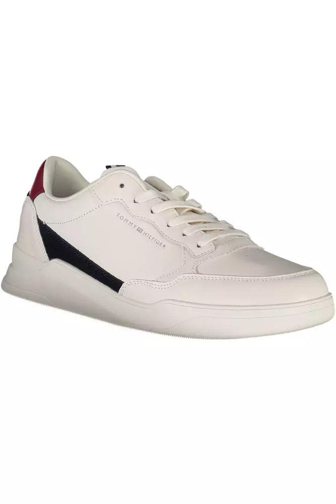 Tommy Hilfiger White Leather Men’s Sneakers - Arichezz.store