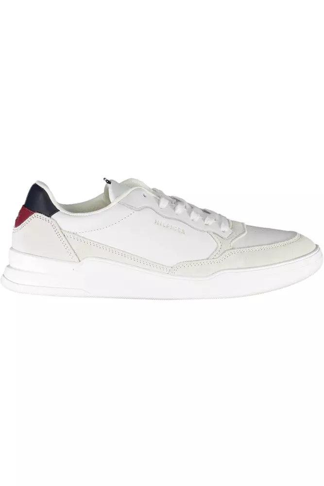 Tommy Hilfiger White Leather Men Sneaker - Arichezz.store