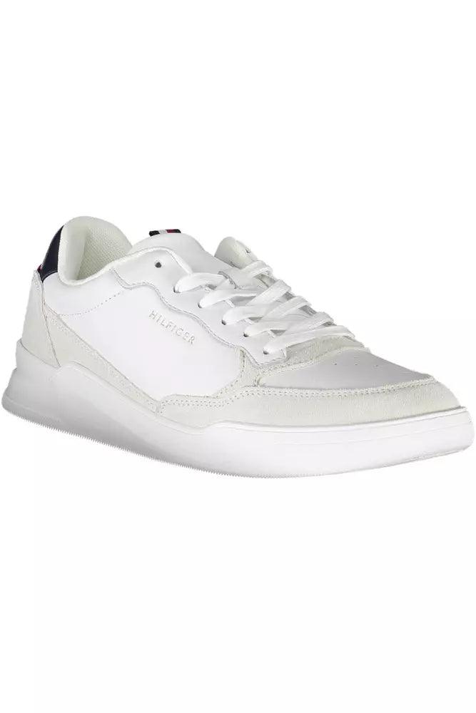 Tommy Hilfiger White Leather Men Sneaker - Arichezz.store