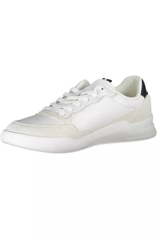 Tommy Hilfiger White Leather Men Sneaker - Arichezz.store