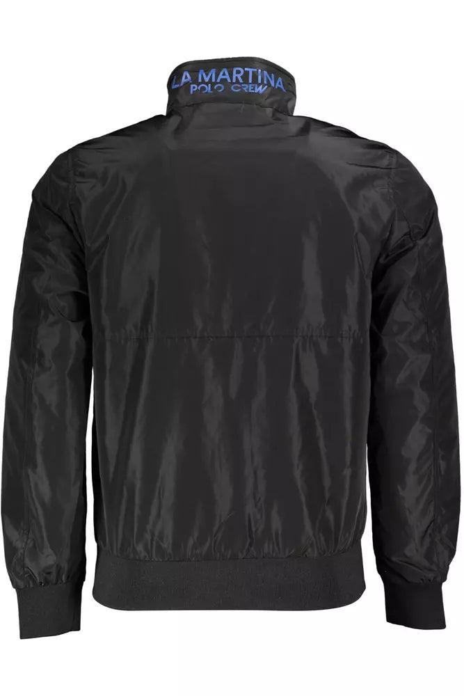 La Martina Black Polyester Men Jacket - Arichezz.store