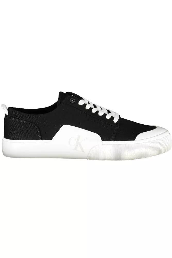 Calvin Klein Black Cotton Men Sneaker - Arichezz.store