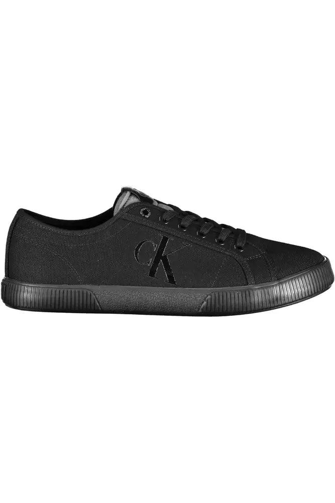 Calvin Klein Black Cotton Men Sneaker - Arichezz.store