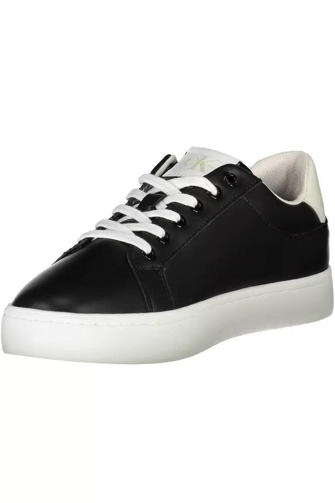 Calvin Klein Black Recycled Polyester Men's Sneakers - Arichezz.store