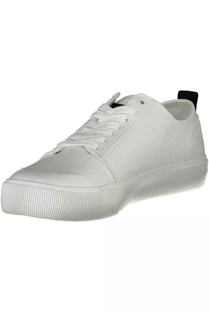 Calvin Klein White Cotton Men Sneaker - Arichezz.store