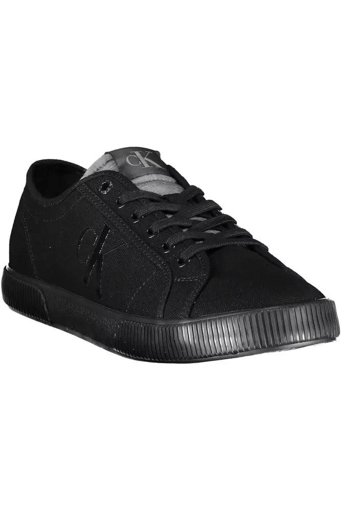 Calvin Klein Black Cotton Men Sneaker - Arichezz.store