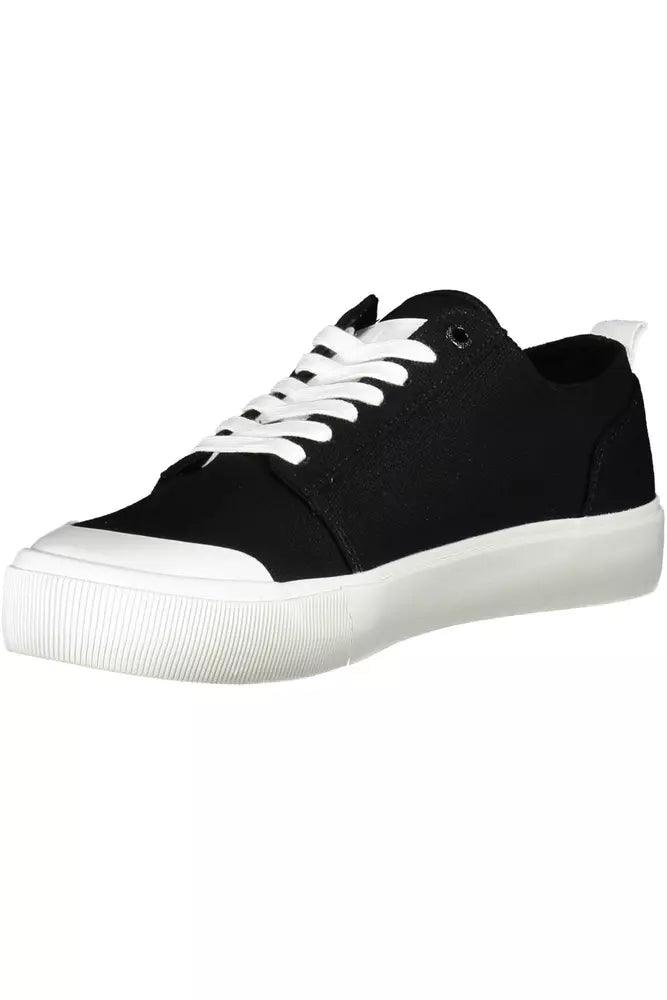 Calvin Klein Black Cotton Men Sneaker - Arichezz.store