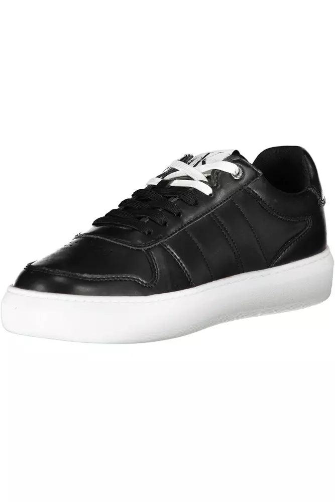 Calvin Klein Black Polyester Men’s Sneakers - Arichezz.store