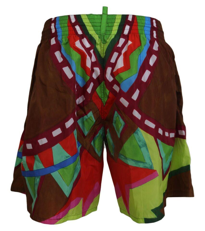 Dsquared² Multicolor Print Swim Shorts Boxer Style - Arichezz.store