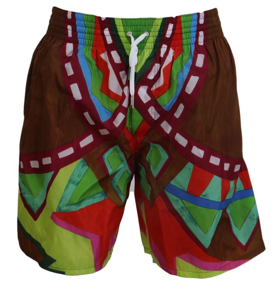 Dsquared² Multicolor Print Swim Shorts Boxer Style - Arichezz.store