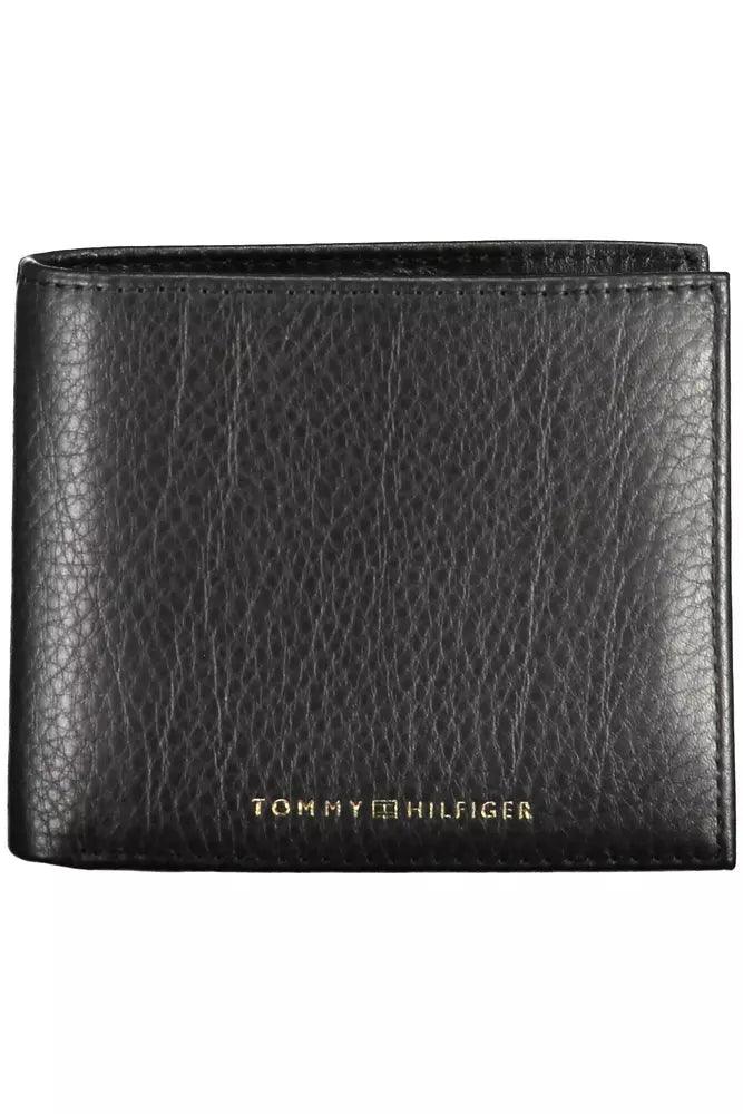 Tommy Hilfiger Black Leather Men Wallet - Arichezz.store