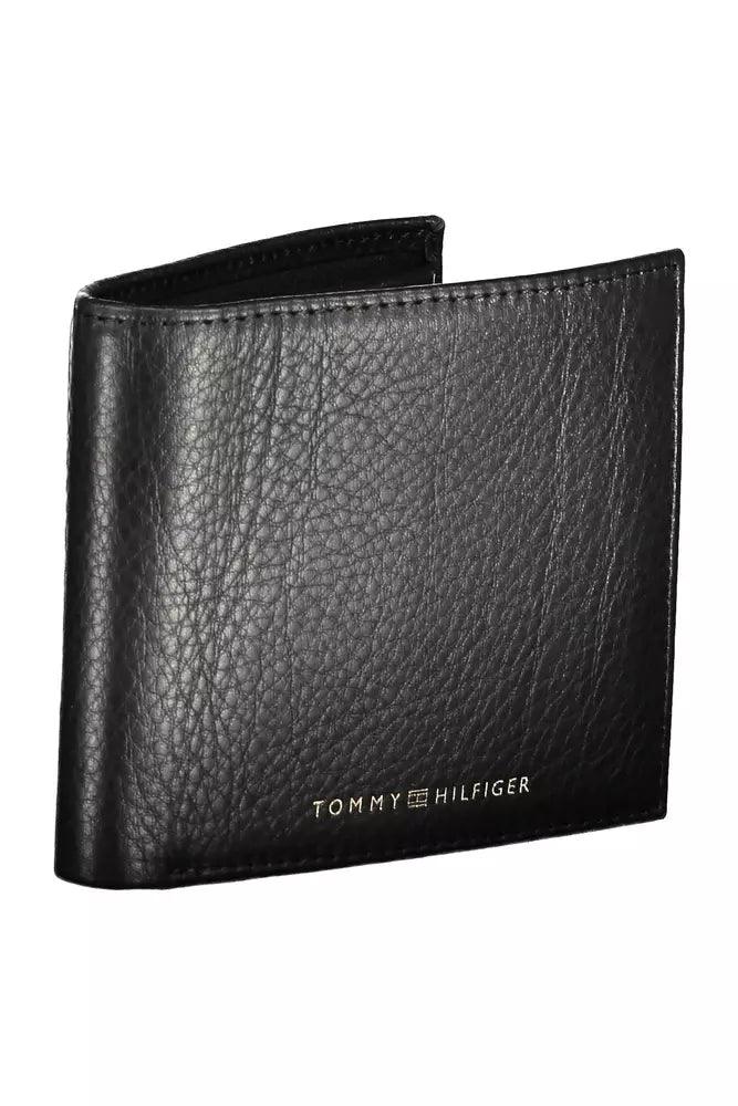 Tommy Hilfiger Black Leather Men Wallet - Arichezz.store