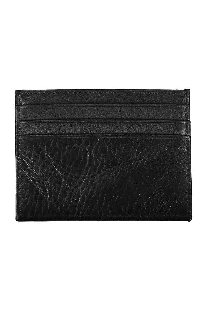 Tommy Hilfiger Black Leather Men Wallet - Arichezz.store