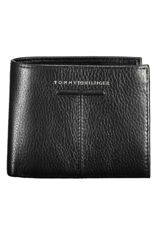 Tommy Hilfiger Black Leather Men Wallet - Arichezz.store