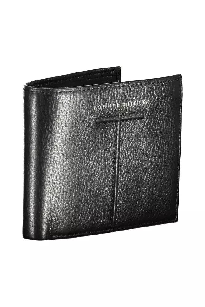 Tommy Hilfiger Black Leather Men Wallet - Arichezz.store