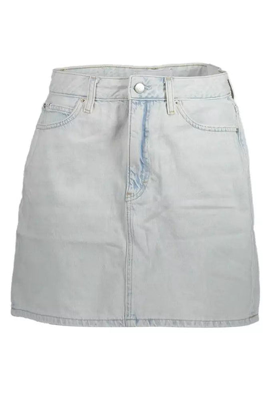 Calvin Klein Light Blue Cotton Women Skirt - Arichezz.store