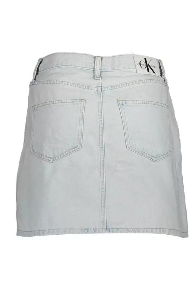 Calvin Klein Light Blue Cotton Women Skirt - Arichezz.store